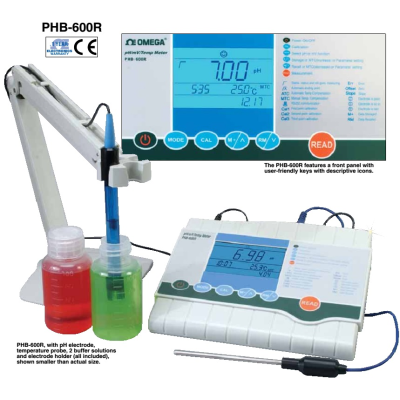 Máy đo pH, nhiệt độ để bàn PHB-600R Omega