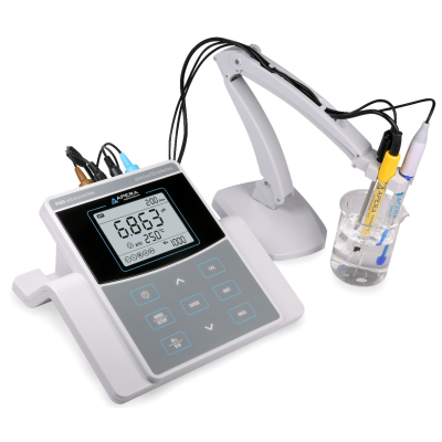 Máy đo pH/mV/độ dẫn/TDS/Độ mặn/Trở kháng/Nhiệt độ để bàn (theo GLP) APERA