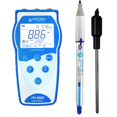 Máy đo pH/mV/nhiệt độ cầm tay trong dung dịch bazo mạnh và kiềm (theo GLP) APERA