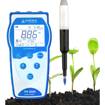 Máy đo pH/mV/nhiệt độ cầm tay trong đất (đo trực tiếp) (lưu trữ và truy xuất dữ liệu theo GLP) APERA