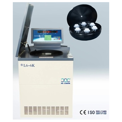 Máy ly tâm 6500 vòng/phút, dung tích lớn (6 x 1000ml), kiểu để sàn L6-6K KECHENG