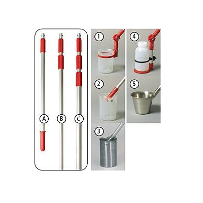 Thanh (tay cầm) lấy mẫu nước thủ công dài 2.8m, 4 thanh nối 5355-0280 Burkle